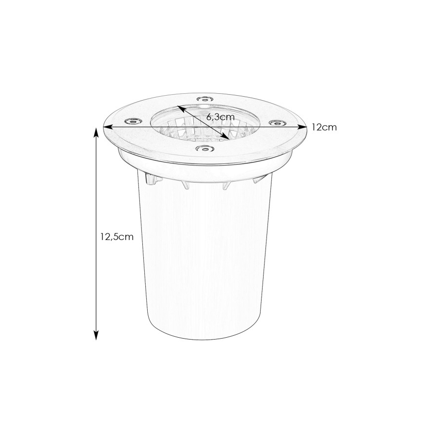 Markslöjd 108536 - LED inbouwarmatuur voor buiten GARDEN24 LED/6,2W/24V IP44 mat chroom
