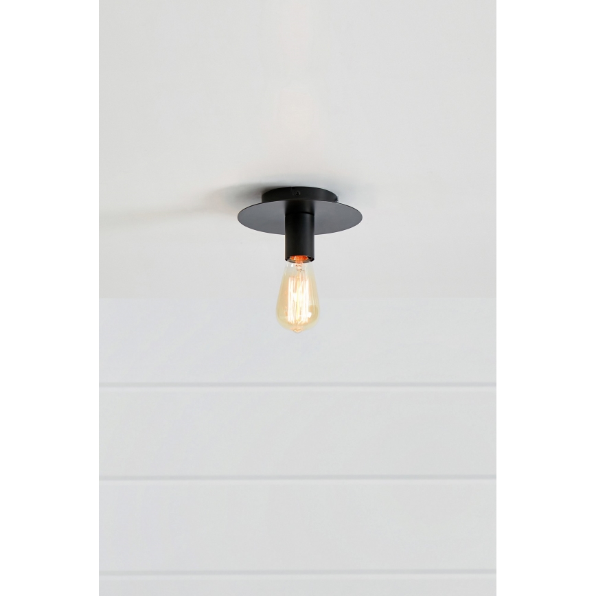 Markslöjd 108540 - Plafondlamp PIATTO 1xE27/40W/230V zwart