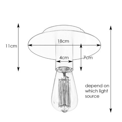 Markslöjd 108541 - Plafondlamp PIATTO 1xE27/40W/230V goud