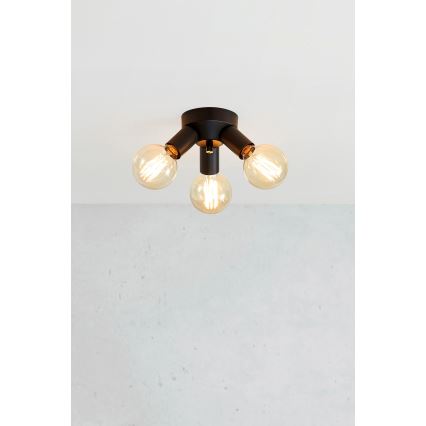 Markslöjd 108549 - Plafondlamp MAZZO 3xE27/40W/230V zwart