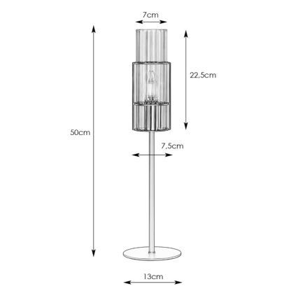 Markslöjd 108555 - Tafellamp TUBO 1xE14/40W/230V 50 cm zwart/clear