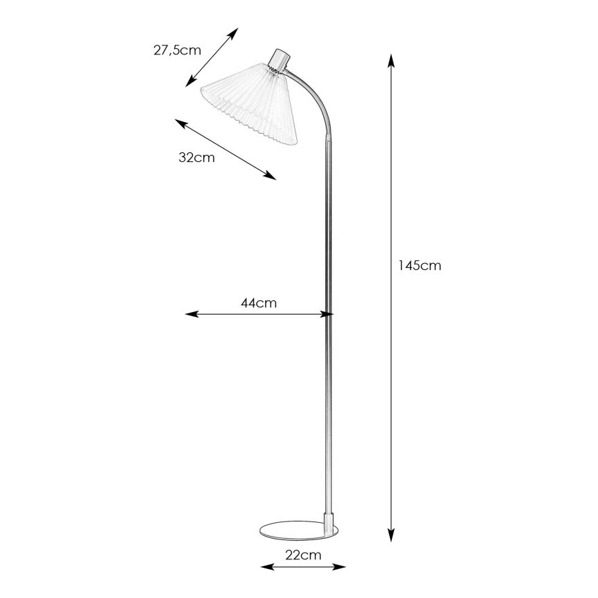 Markslöjd 108568 - Staande Lamp MIRA 1xE27/40W/230V zwart