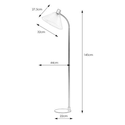 Markslöjd 108569 - Staande Lamp MIRA 1xE27/40W/230V goud