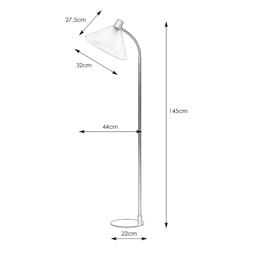 Markslöjd 108569 - Staande Lamp MIRA 1xE27/40W/230V goud