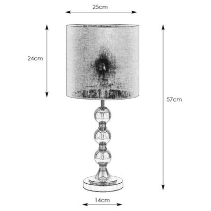 Markslöjd 108574 - Tafellamp OCTO 1xE27/40W/230V zwart/goud