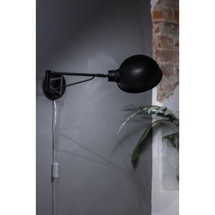 Markslöjd 108587 - Wandlamp PORTLAND 1xE27/40W/230V zwart