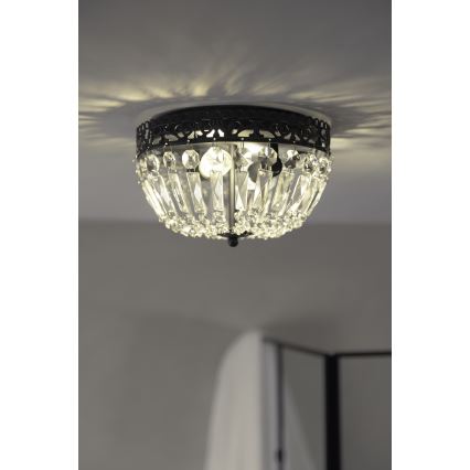 Markslöjd 108598 - Plafondlamp ETIENNE 2xE14/40W/230V zwart