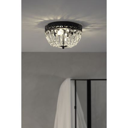 Markslöjd 108598 - Plafondlamp ETIENNE 2xE14/40W/230V zwart