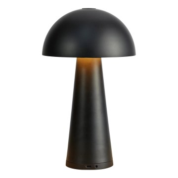 Markslöjd 108655 - Dimbare oplaadbare LED-tafellamp FUNGI LED/1,5W/5V 2000 mAh IP44 zwart