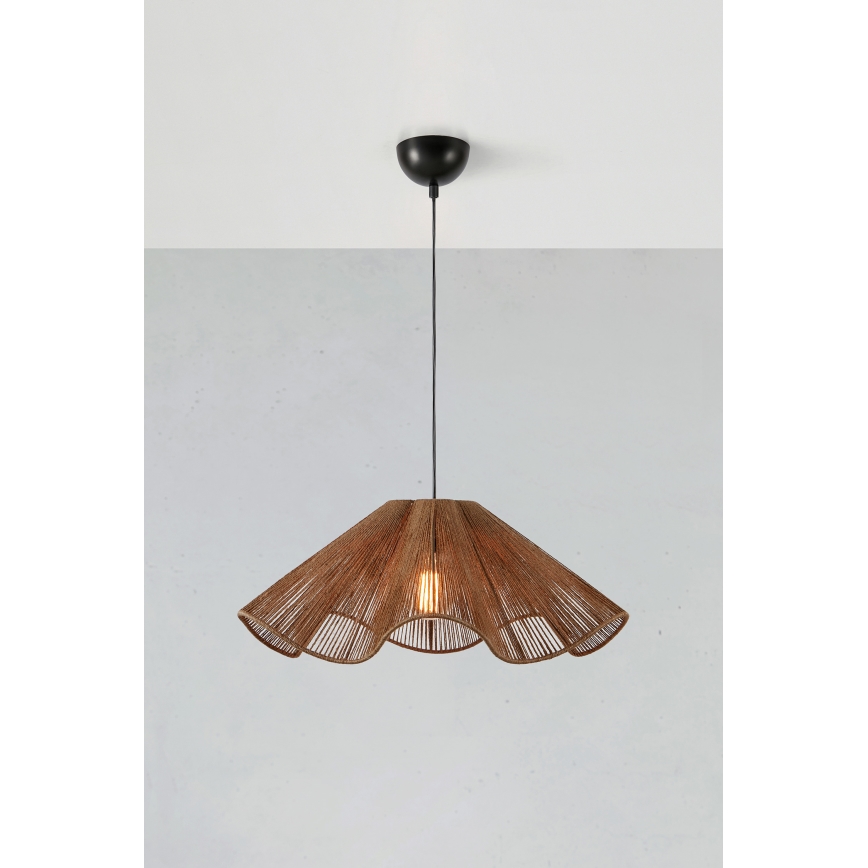 Markslöjd 108681 - Hanglamp aan een koord NAMI 1xE27/40W/230V bruin