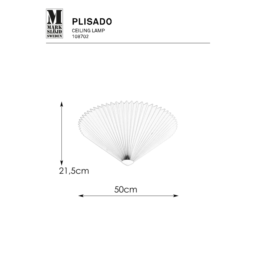 Markslöjd 108702 - Plafondlamp PLISADO 3xE14/40W/230V diameter 50 cm wit