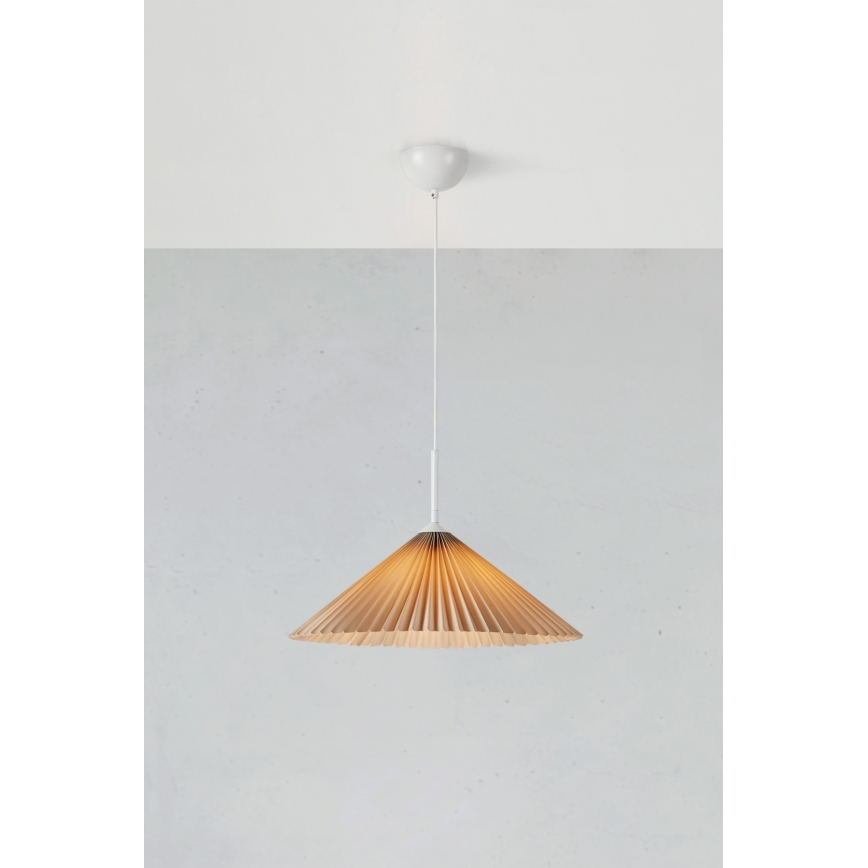Markslöjd 108710 - Hanglamp aan een koord PLISADO 1xE27/40W/230V diameter 50 cm beige