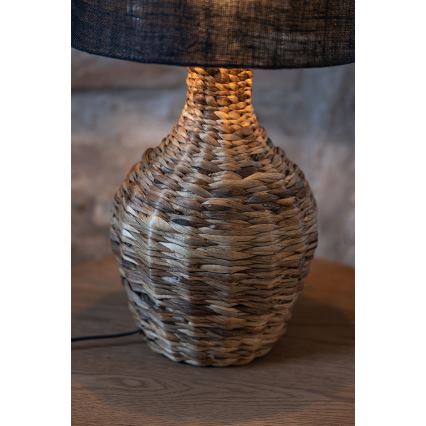 Markslöjd 108770 - Tafellamp PAGLIA 1xE27/40W/230V zwart/rotan