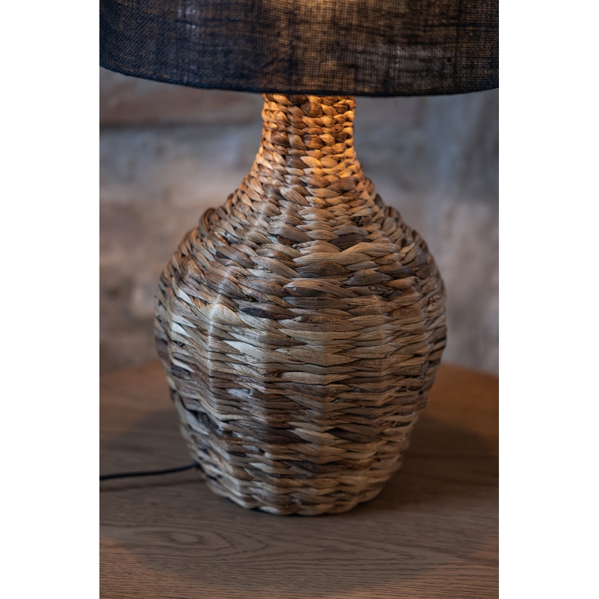 Markslöjd 108770 - Tafellamp PAGLIA 1xE27/40W/230V zwart/rotan
