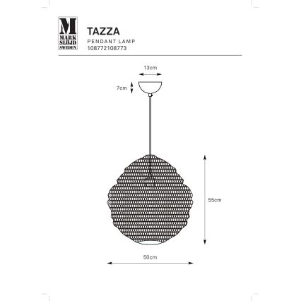 Markslöjd 108773 - Hanglamp aan een koord TAZZA 1xE27/40W/230V goud