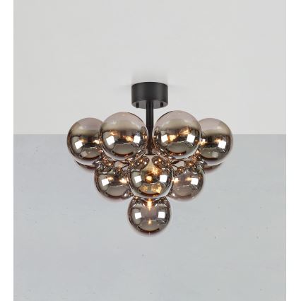 Markslöjd 108845 - Plafondkroonluchter MERLOT, 13x G9/18W/230V, Ø 56 cm, zwart/gerookt glas