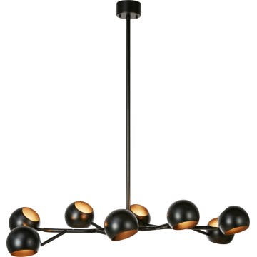 Markslöjd 108852 - Hanglamp met vaste pendel EDGAR 8xE14/40W/230V zwart
