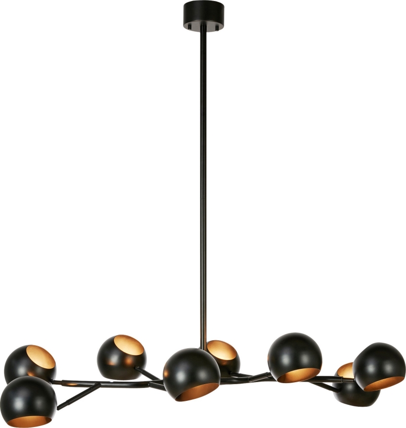Markslöjd 108852 - Hanglamp met vaste pendel EDGAR 8xE14/40W/230V zwart