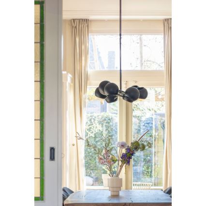 Markslöjd 108852 - Hanglamp met vaste pendel EDGAR 8xE14/40W/230V zwart
