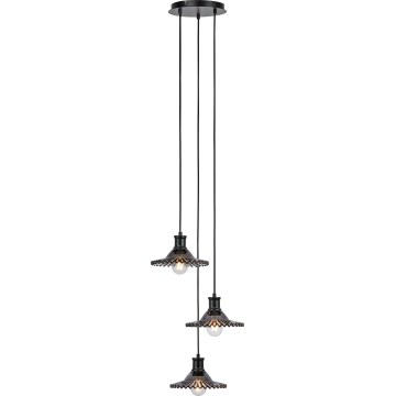 Markslöjd 108853 - Hanglamp aan een koord NOVIA 3xE27/40W/230V zwart/gerookt