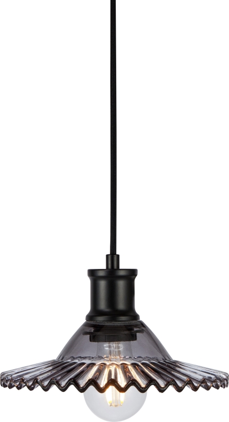 Markslöjd 108854 - Hanglamp aan een koord NOVIA 1xE27/40W/230V zwart/gerookt