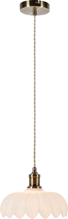 Markslöjd 108857 - Hanglamp aan een koord KURAGE 1xE27/40W/230V messing/wit