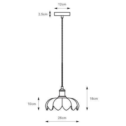Markslöjd 108857 - Hanglamp aan een koord KURAGE 1xE27/40W/230V messing/wit