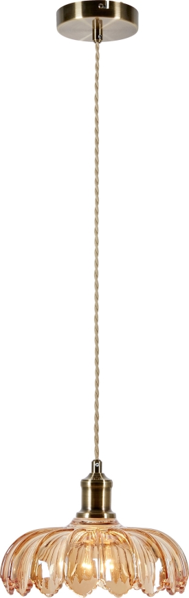 Markslöjd 108858 - Hanglamp aan een koord KURAGE 1xE27/40W/230V messing/gerookt beige
