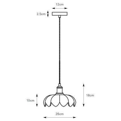Markslöjd 108858 - Hanglamp aan een koord KURAGE 1xE27/40W/230V messing/gerookt beige