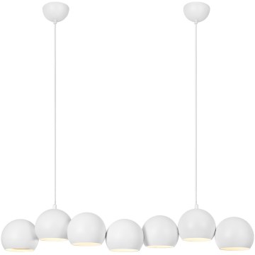 Markslöjd 108859 - Hanglamp aan een koord CUPOLO 7xE14/40W/230V wit