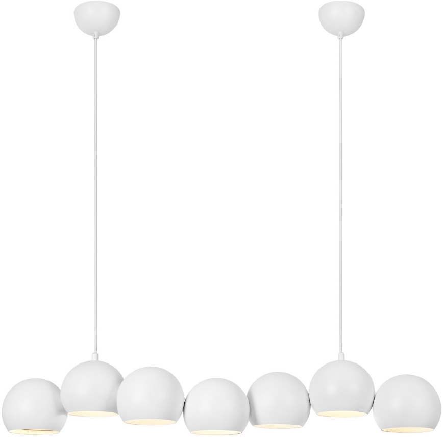 Markslöjd 108859 - Hanglamp aan een koord CUPOLO 7xE14/40W/230V wit
