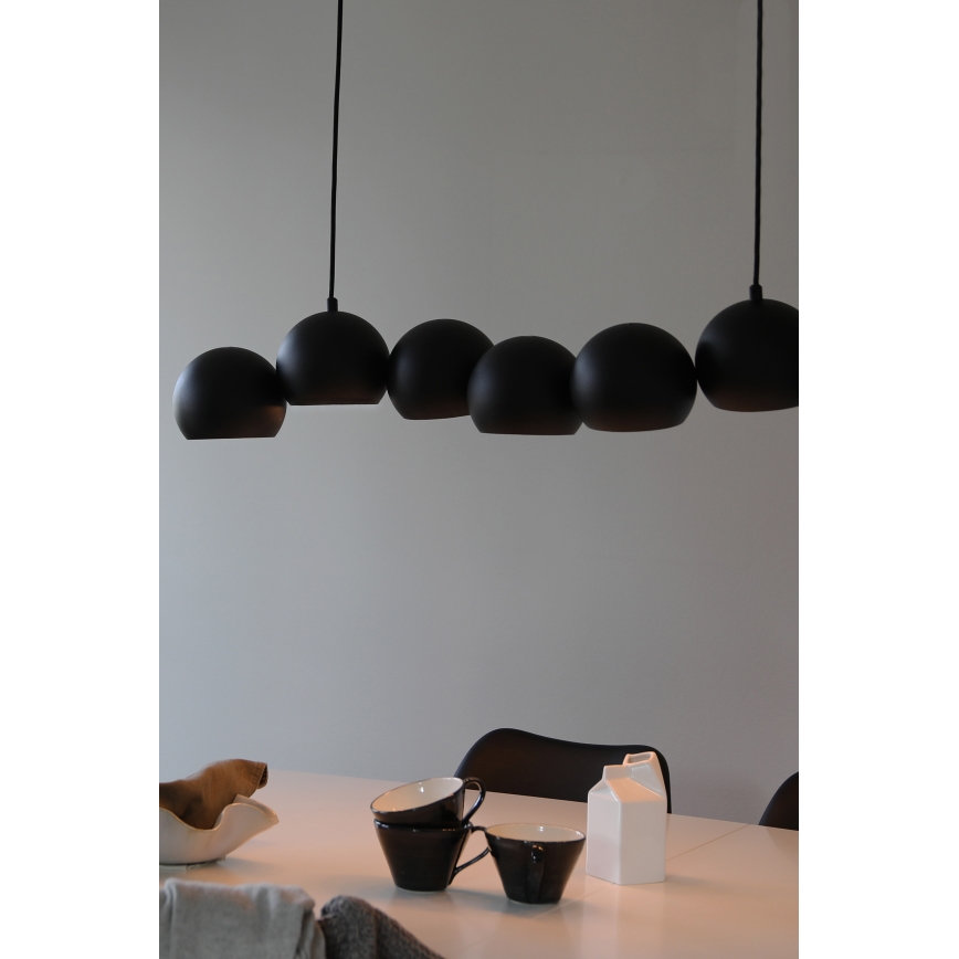 Markslöjd 108860 - Hanglamp aan een koord CUPOLO 7xE14/40W/230V zwart