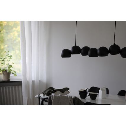 Markslöjd 108860 - Hanglamp aan een koord CUPOLO 7xE14/40W/230V zwart