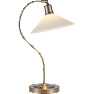 Markslöjd 108863 - Tafellamp VELA 1xE27/40W/230V messing/wit