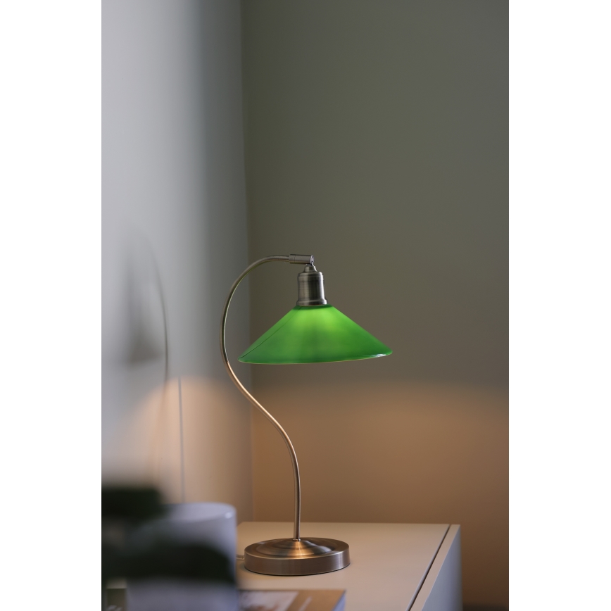 Markslöjd 108864 - Tafellamp VELA 1xE27/40W/230V messing/groen