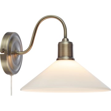 Markslöjd 108865 - Wandlamp VELA 1xE27/40W/230V messing/wit