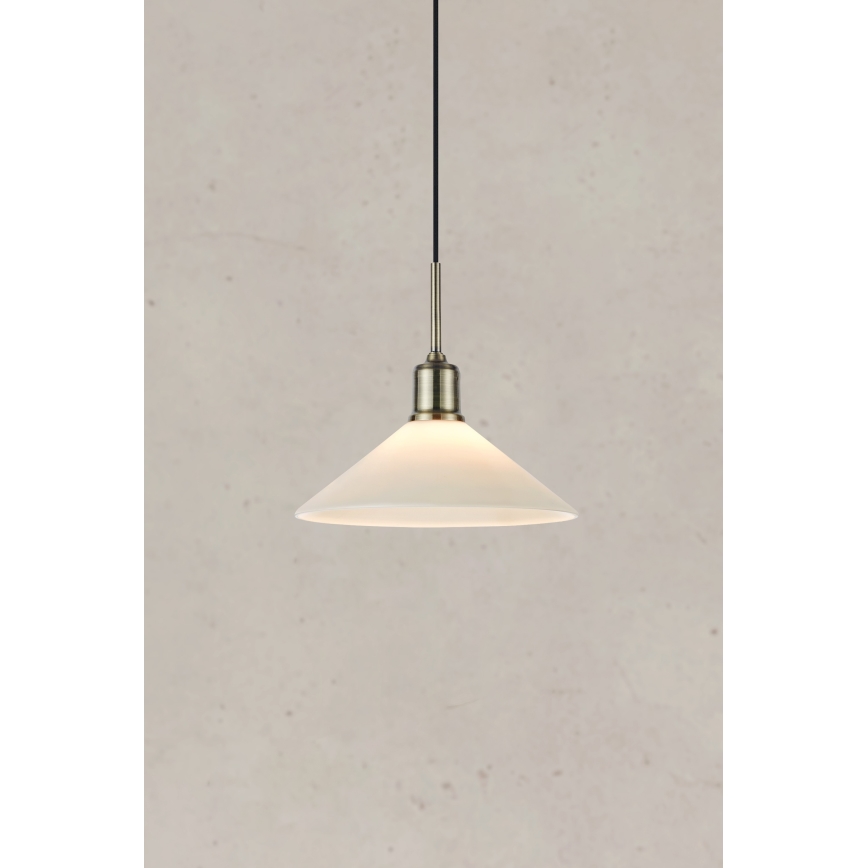 Markslöjd 108867 - Hanglamp aan een koord VELA 1xE27/40W/230V messing/wit