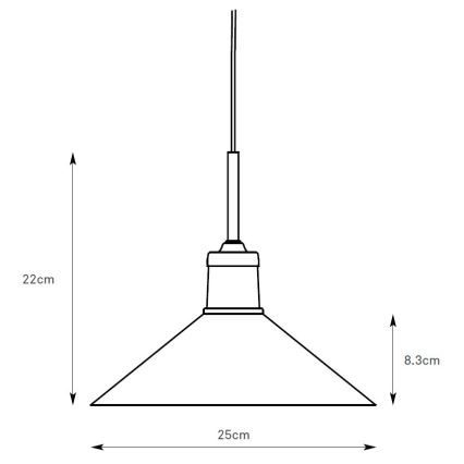 Markslöjd 108867 - Hanglamp aan een koord VELA 1xE27/40W/230V messing/wit