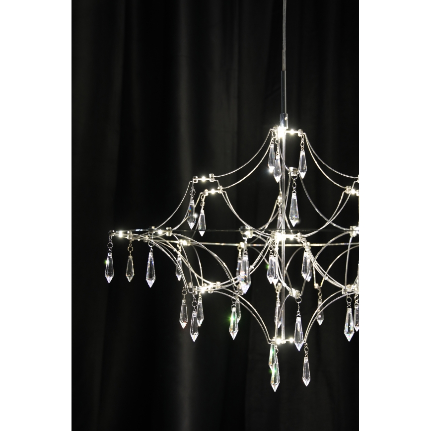 Markslöjd 108869 - LED Dimbare kristallen hanglamp aan een snoer EFESOS LED/14W/230V diameter 60 cm
