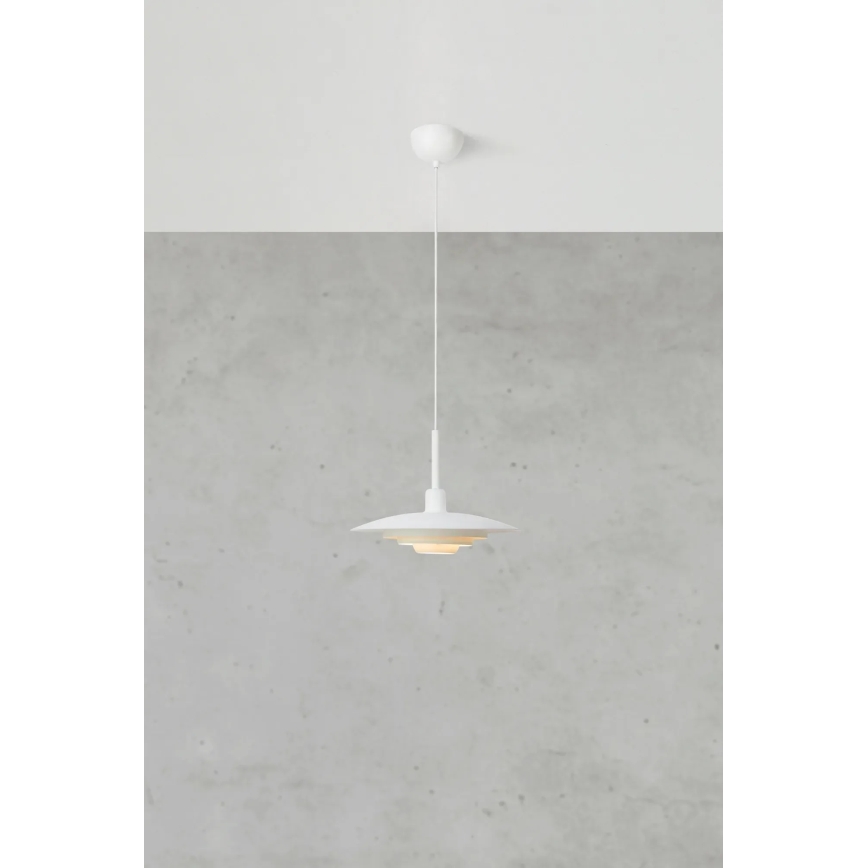 Markslöjd 108874 - Hanglamp aan snoer PINY 1xE27/60W/230V Ø 35 cm wit