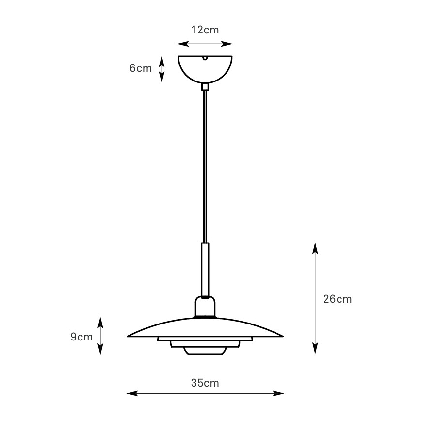 Markslöjd 108874 - Hanglamp aan snoer PINY 1xE27/60W/230V Ø 35 cm wit