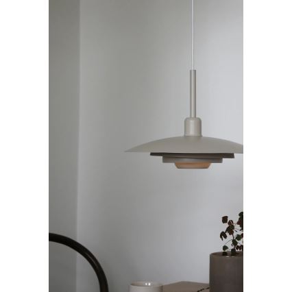 Markslöjd 108875 - Hanglamp aan kabel PINY 1xE27/60W/230V Ø 35 cm beige