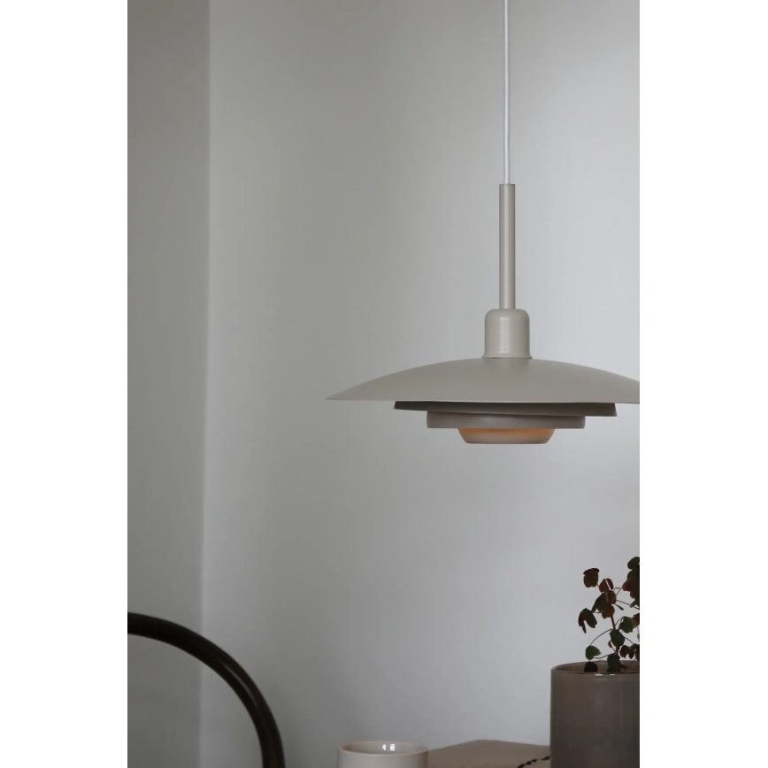 Markslöjd 108875 - Hanglamp aan kabel PINY 1xE27/60W/230V Ø 35 cm beige