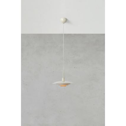 Markslöjd 108875 - Hanglamp aan kabel PINY 1xE27/60W/230V Ø 35 cm beige