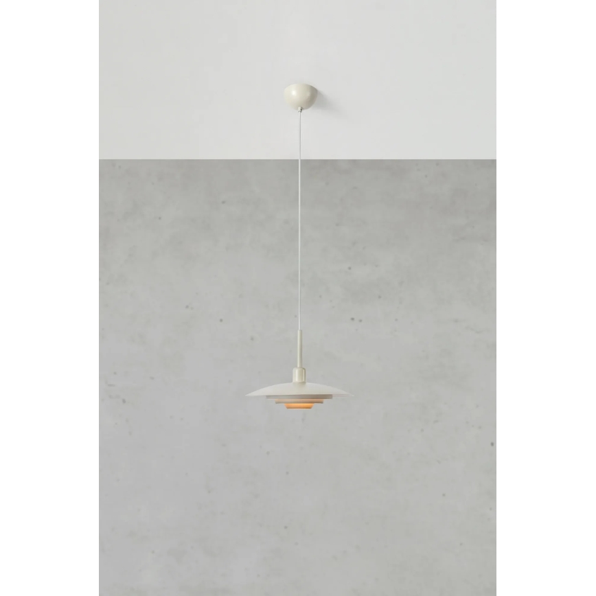 Markslöjd 108875 - Hanglamp aan kabel PINY 1xE27/60W/230V Ø 35 cm beige