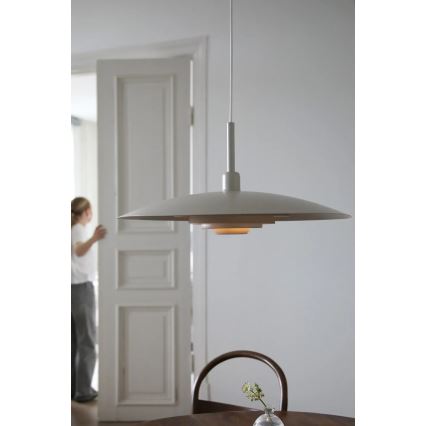 Markslöjd 108877 - Hanglamp aan kabel PINY 1xE27/60W/230V Ø 57 cm beige