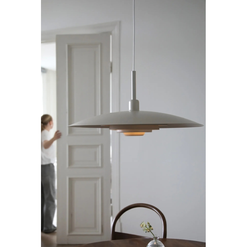 Markslöjd 108877 - Hanglamp aan kabel PINY 1xE27/60W/230V Ø 57 cm beige