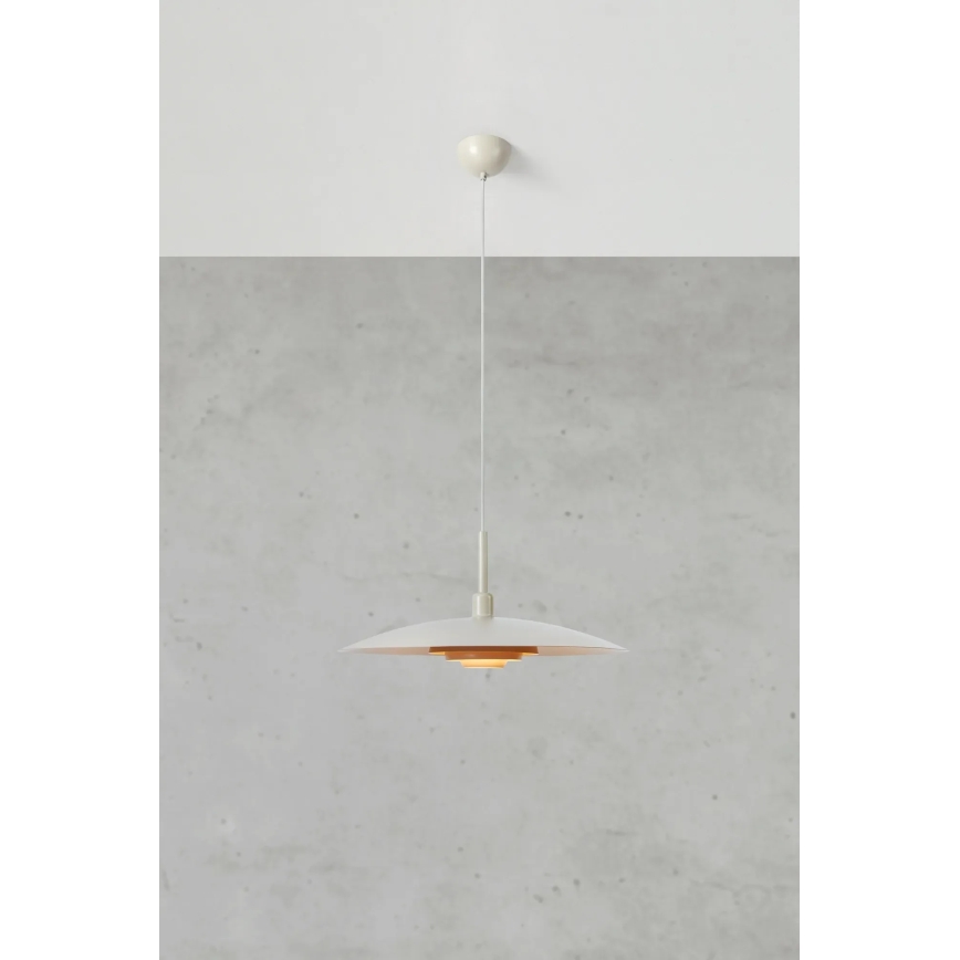 Markslöjd 108877 - Hanglamp aan kabel PINY 1xE27/60W/230V Ø 57 cm beige
