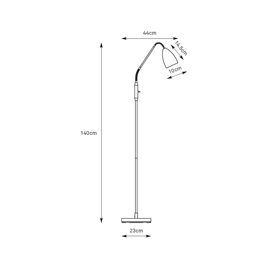Markslöjd 108886 - LED Dimbare staande lamp PATRO LED/4,9W/230V CRI 90 zwart