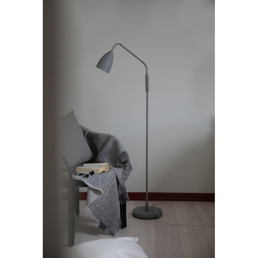 Markslöjd 108888 - Dimbare vloerlamp PATRO LED/4,9W/230V CRI 90 grijs